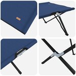 vidaXL Lits de soleil pliants avec sacs de transport 2 Pièces Bleu Tissu Oxford 600D