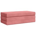 vidaXL Canapé-lit pliable 120 x 67 x 45 cm Rose