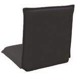 vidaXL Fauteuil de sol ajustable Noir Tissu en laine de mouton