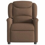 vidaXL Fauteuil inclinable Marron Tissu