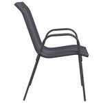 vidaXL Chaises empilables de jardin lot de 6 Gris Tissu textilène