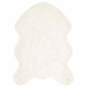 vidaXL Tapis en Peau de Mouton Synthétique Blanc 60 x 90 cm Polyester
