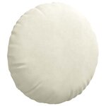 vidaXL Coussins de siège 2 Pièces Crème Ø 40 x 13 cm Velours