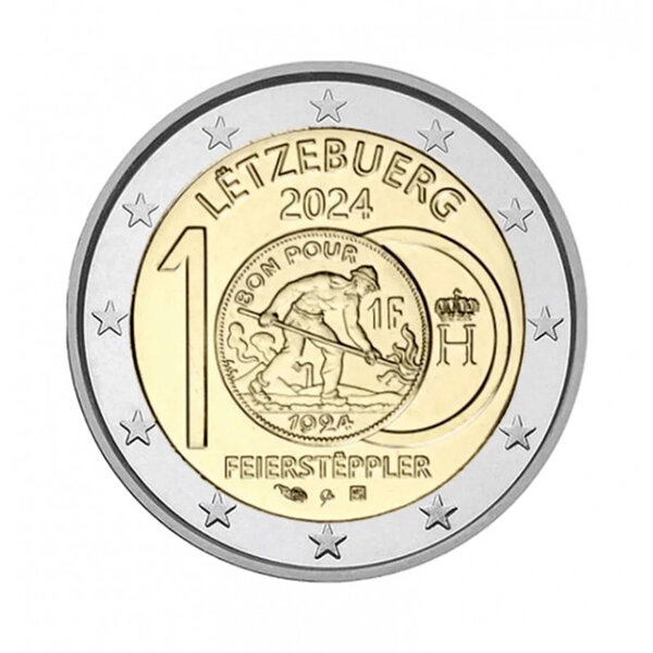 2 euros commémorative Luxembourg 2024 - Feierstëppler.