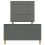 vidaXL Cadre de lit avec tête de lit Gris foncé 80 x 200 cm tissu