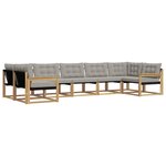 vidaXL Ensemble de canapés d'extérieur 7 pc Blanc et gris clair
