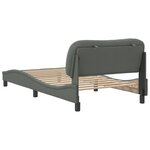 vidaXL Cadre de lit sans matelas gris foncé 100x200 cm tissu