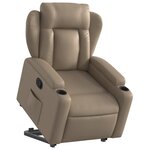 vidaXL Fauteuil inclinable Cappuccino Similicuir