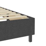 vidaXL Sommier à lattes de lit sans matelas gris tissu 200x200 cm