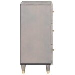vidaXL Buffet Gris et or 40 x 33.5 x 75 cm Bois de manguier massif