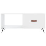 vidaXL Table basse Blanc brillant 90x50x40 cm Bois d'ingénierie