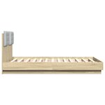 vidaXL Cadre de lit avec LED sans matelas chêne sonoma 120x190 cm