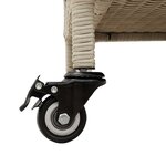 vidaXL Boîte de rangement de jardin et roues gris clair résine tressée