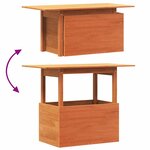 vidaXL Table de jardin cire marron 100x50x75 cm bois massif de pin