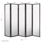 Paravent bois 5 pans bambou clair