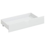 vidaXL Cadre de lit avec 2 tiroirs Blanc Bois de pin massif 200x200 cm
