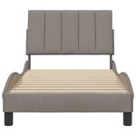 vidaXL Cadre de lit sans matelas taupe 80x200 cm tissu