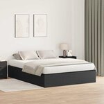 vidaXL Cadre de lit Chêne noir 190 x 135 x 31 5 cm Bois d'ingénierie