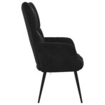 vidaXL Chaise de relaxation Noir Velours