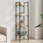 vidaXL Bibliothèque à 4 niveaux chêne 35x30x138 5 cm bois d'ingénierie