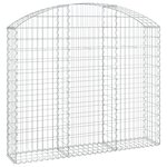 vidaXL Panier de gabions arqué 150x30x120/140 cm Fer galvanisé