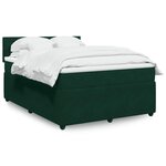 vidaXL Sommier à lattes de lit et matelas Vert foncé 160x200cm Velours
