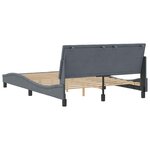 vidaXL Cadre de lit sans matelas Hanko gris foncé 120x200 cm velours