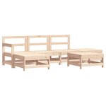 vidaXL Salon de jardin 6 Pièces avec coussins bois massif