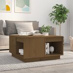 vidaXL Table basse Marron miel 60x61x32 5 cm Bois massif de pin