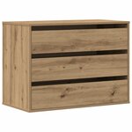 vidaXL Commode d'angle chêne artisanal 80x41x58 cm bois d'ingénierie
