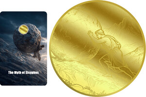 Monnaie MYTH OF SISYPHUS 1/1000 Oz Or 12$ Liberia 2026