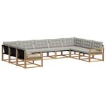 vidaXL Ensemble de canapés d'extérieur 9 pc Blanc et gris clair