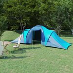 vidaXL Tente de camping pour 6 personnes bleu et bleu clair