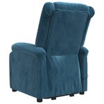 vidaXL Fauteuil de massage Bleu Velours