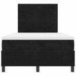 vidaXL Lit à ressorts avec matelas Noir 120 x 190 cm Velours