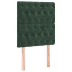vidaXL Cadre de lit avec tête de lit Vert foncé 80x200 cm Velours