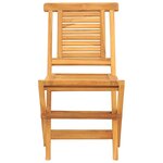 vidaXL Chaises de jardin pliantes lot de 2 47x63x90cm bois massif teck