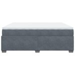 vidaXL Sommier à lattes de lit et matelas Gris foncé 200x200cm Velours