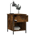 vidaXL Tables de chevet 2 Pièces chêne fumé 40x42x50 cm bois ingénierie