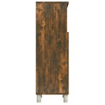 vidaXL Armoire de bain Chêne fumé 30x30x95 cm Bois d'ingénierie