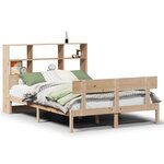 vidaXL Lit bibliothèque sans matelas 160x200 cm bois massif de pin