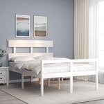 vidaXL Lit pour personne âgée sans matelas blanc bois massif