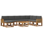 vidaXL Ensemble de canapés d'extérieur 9 Pièces Naturel et Anthracite
