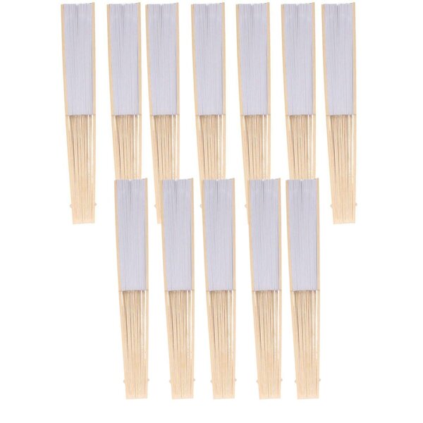 12 éventails en papier à customiser 21 cm