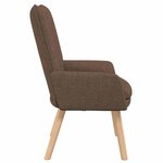 vidaXL fauteuil Marron 63 x 67 x 94 cm Tissu et contreplaqué