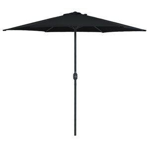 vidaXL Parasol de jardin et mât en aluminium 270x246 cm Noir