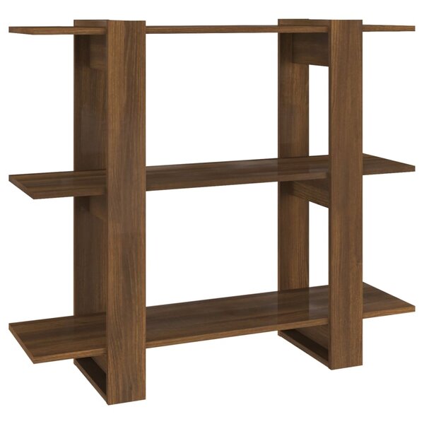 vidaXL Bibliothèque/Séparateur de pièce Chêne marron 100x30x87 cm