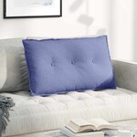 vidaXL Coussin de Dos Bleu denim 80 x 19 x 50 cm tissu
