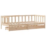 vidaXL Lit de jour avec tiroirs sans matelas 90x200 cm bois massif
