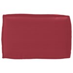 vidaXL Coussin pour dossier de palette Bordeaux 60 x 40 x 12 cm